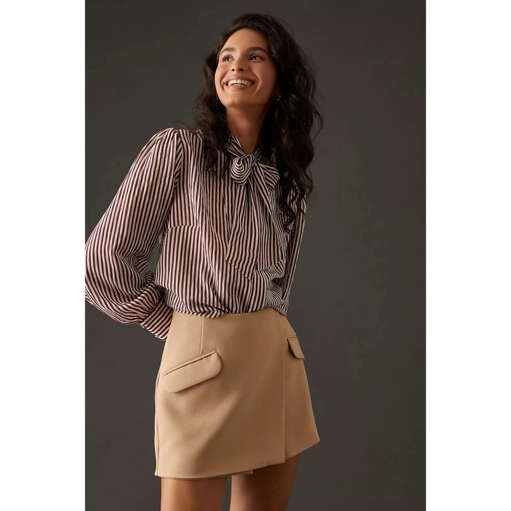 Anthropologie Beige Skort with Pockets